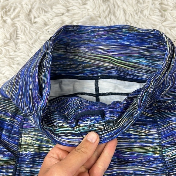 Lululemon Fast and Free Tight 25" *Non-Reflective Nulux Interconnect Blue Multi - Picture 3 of 5